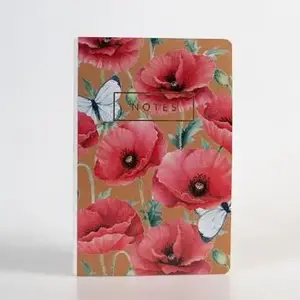 Greenmink Notes floral notebook Kwiaty Polskie Maki KPL5 — notebook with floral cover design