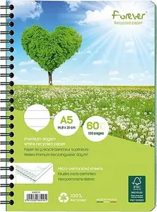 Notebook A5 lined TEKA 60 pages green pack of 5