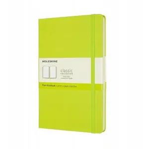 Блокнот Moleskine Classic Large 13x21 см, твёрдый переплёт, 240 страниц, чистые листы, лимонно-зелёный