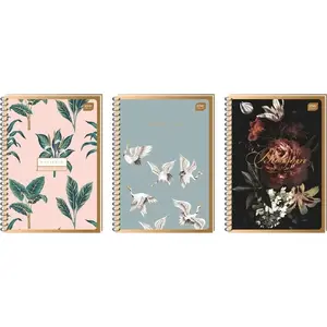 Notebook pad INTERDRUK A4 50-sheet squared Satin Gold pack of 10