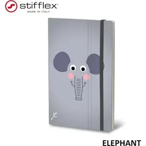 Piezīmju grāmatiņa Stifflex STIFFLEX 13x21 cm, 192 lapas, vāks Elephant