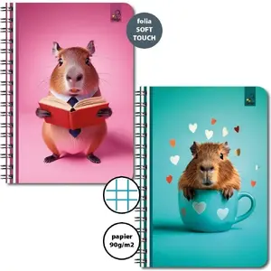 Exercise Book A6 Bee-bee Kapibara 50 sheets 90 g/m² squared pack of 10