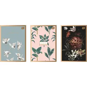 Notebook INTERDRUK A4 96 pages checked Metallic Satin Gold cover (pack of 5)
