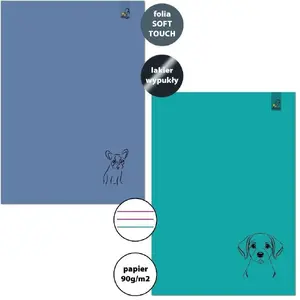 Notebook A4 32 pages Bee-bee 3-line ruling, colored cover, 90 g/m² paper, pack of 6