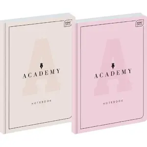 Тетрадь INTERDRUK Brulion A4 96 листов в клетку Academy Pastel, упаковка 5 шт.