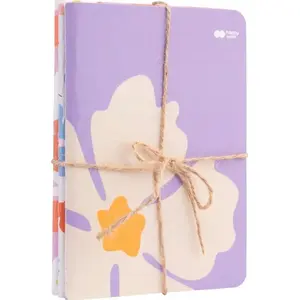 Notebooks Happy Color Bloom pastel, sewn A6, 32 sheets, pack of 3