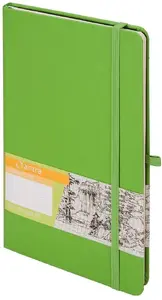 Блокнот Antra Notes A5 в линию, узор Romantyzm, зелёный, формат A5