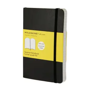 Rakstīšanas piezīmju grāmata Moleskine 40122 — melna, 192 lapas (līniju veids nav norādīts)