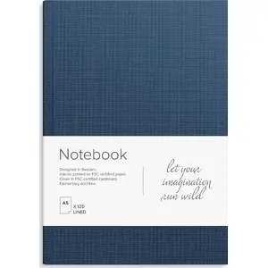 Notebook Mayland-Burde A5 lined, blue textile cover, model 92735100