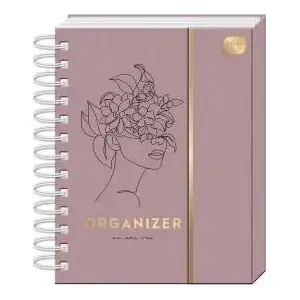 Organizer INTERDRUK B6/105K with magnet, floral cover (B6 size)