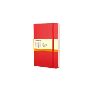 Writing notebook Moleskine MM710R — hardcover, lined paper, 192 sheets, red