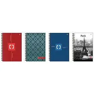 Spiral-bound A5 Index Notebook INTERDRUK 5-pack (model 156905)