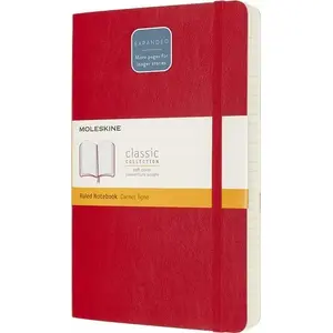 Блокнот Moleskine Classic L 13×21 см, в линию, мягкая обложка, 400 страниц, алый
