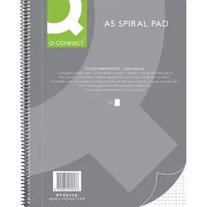 Notebook A5 Q-Connect KF00258 — 80 sheets, squared (grid) ruling