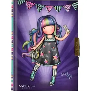 Notebook Santoro Gorjuss 'Fairground Up and Away' — hardcover, lockable, lined pages, decorative cover