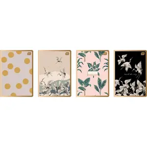 Notebook A5 INTERDRUK Zeszyt 80 pages lined Metallic Satin Gold cover (10 pcs)