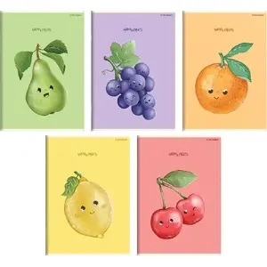 Notebook A5 TOP-2000 16K checked Fruits design, 20 sheets pack