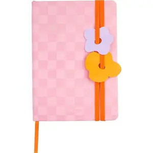 Notebook A5 Happy Color Notes with Elastic Bands 80 sheets dotted pages Bloom design