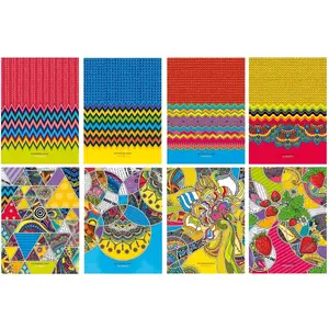 Notebook Fresh A5 decorative 80 sheets plain paper with embossed rigid cover