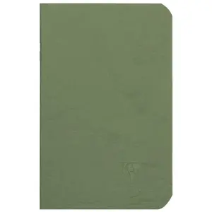 Blociņš Clairefontaine Age Bag 9x14 cm — 96 lapas (48 loksnes), 90 g/m² balts papīrs, nelīnēts, kartona vāks, zaļš