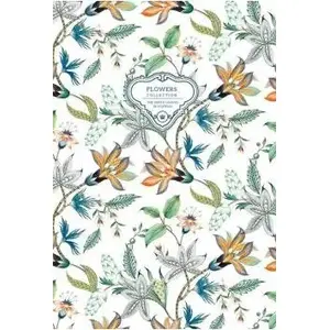Dekoratīvs piezīmju blociņš Fresh 143×210 mm 96 lappuses līnijas Ziedu dizains