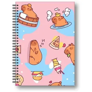 Notebook A5 80 sheets squared Penmate Kapibara food cover