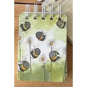 Notebook A7 Incood Kołonotes SSN52 — bees and daisies cover, compact pocket size
