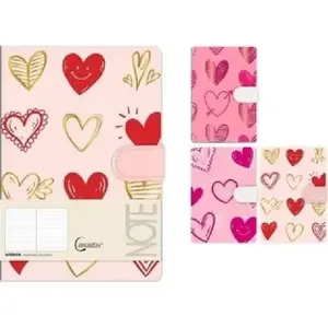 Notebook A5 Jupiter 144 pages with magnetic heart closure