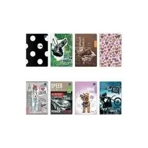 Notebook pad INTERDRUK A4 100 pages squared UV One Color pack of 5