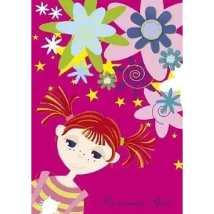 Notebook (lined) ibis/books Romantic girl — A5 ruled exercise book, pink cover