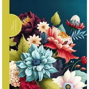 Блокнот Fresh 100×100 мм, 48 листов, в клетку, декоративная обложка «Flora» лайм