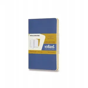 Notebook set Moleskine Volant P 9 x 14 cm, ruled, 80 pages, blue and amber yellow