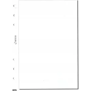 Organizer insert A5 plain white, Antra model 488397, loose-leaf refill