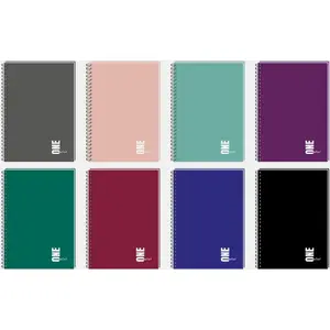 Notebook pad INTERDRUK A5, 100 sheets, squared, UV One Color, pack of 5