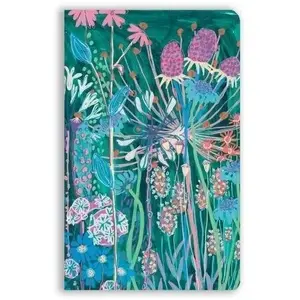 Notebook B6 lined — Flame Tree Publishing — Lucy Innes blue garden cover
