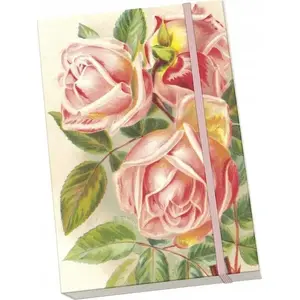Notebook Skona Ting STNOTE 123 A5 decorative cover — pink roses