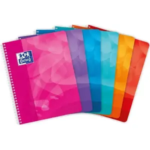 Oxford A5 80-page squared exercise book Lagoon pack of 5