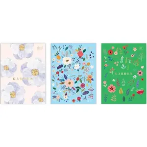 Notebook A4 INTERDRUK Zeszyt 60 pages squared HS Garden pack of 5