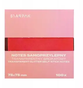 Sticky Notes STARPAK NOTES SPRZYL 75x75 mm transparent, pack 12 pads (360 sheets)