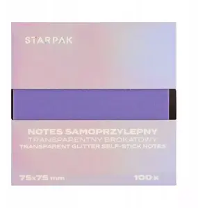 Adhesive Note Pads STARPAK NOTES SPRZYL 75×75 mm, 100 sheets, transparent, pack of 12 (STK NOT186)