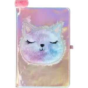 Notebook STARPAK NOTES HOLOGRAFICZNY A5 with Cat holographic cover, A5 size, lined pages