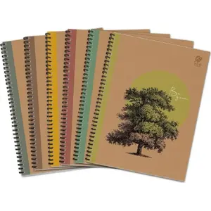 Spiral-bound A4 Notebook Elanders By Nature Forrest 80 sheets pack of 5