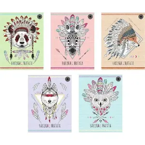 Notebook Ziemia Obiecana A5 80 sheets squared Hakuna Matata pack of 10