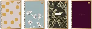 Notebook pad INTERDRUK A5 100 sheets squared perforated satin finish pack of 5