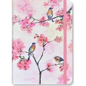Notebook TEKA Notatnik midi Gałązki Wiśni — softcover midi size, lined pages, decorative cherry-branch cover
