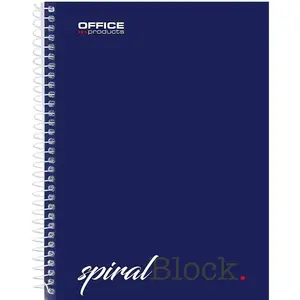 Spiral-bound A5 Lined Notebook Office Products — 80 Sheets, Blue