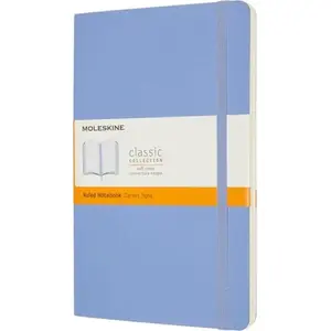 Блокнот Moleskine Classic L 13x21 см, в линейку, мягкая обложка, 240 страниц, hydrangea blue