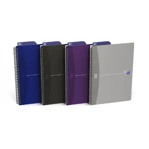 Writing notebook Oxford 400090612 B5 90 g/m² matt — Purple/Silver/Blue/Black