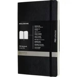 Notebook Moleskine Professional L 13×21 cm soft cover 192 pages black