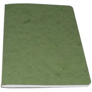 Блокнот Clairefontaine Age Bag A5, 96 страниц (48 листов), бумага 90 г/м² в линию, зелёная картонная обложка